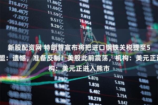 新股配资网 特朗普宣布将把进口钢铁关税提至50%，欧盟：遗憾，准备反制！美股此前震荡，机构：美元正进入熊市