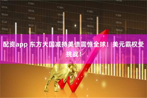 配资app 东方大国减持美债震惊全球！美元霸权受挑战！